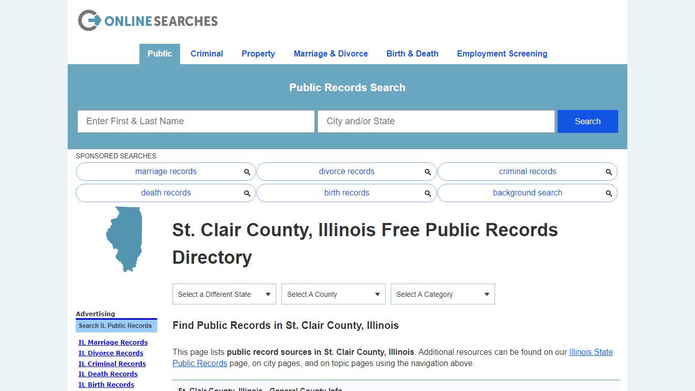 St. Clair County, Illinois Public Records Directory